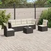 Image de vidaXL Salon de jardin 7 pcs noir