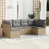 Image de vidaXL Salon de jardin 6 pcs - Beige