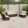 Image de vidaXL Salon de jardin 7 pcs - Marron