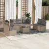 Image de VidaXL salon de jardin 8 pcs - Beige résine tressée