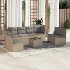 Image de vidaXL Salon de jardin 9 pcs - Beige