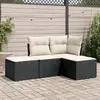 Image de VIDAXL Salon de jardin 4 pcs - Noir