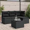 Image de VIDAXL Salon de jardin 5 pcs Noir