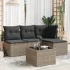Image de VidaXL Salon de jardin 5 pcs - Gris