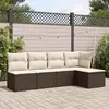 Image de vidaXL Salon de jardin 5 pcs - Marron