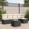 Image de VIDAXL Salon de jardin 6 pcs - Noir - Résine tressée