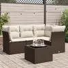 Image de vidaXL Salon de jardin 5 pcs - Marron