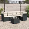 Image de VIDAXL Salon de jardin avec coussins noir - 6 pièces