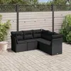 Image de VidaXL Salon de jardin 5 pcs - Noir