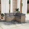Image de VIDAXL Salon de jardin 5 pcs - Beige