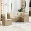 Image de VIDAXL Salon de jardin 5 pcs Beige