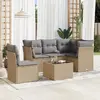 Image de VIDAXL Salon de jardin avec coussins 6 pcs beige