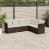 Image de vidaXL Salon de jardin 6 pcs - Marron