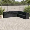 Image de VIDAXL Salon de jardin 9 pcs - Noir résine tressée