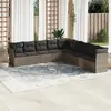 Image de Salon de jardin vidaXL 9 pcs gris résine tressée