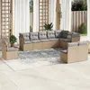 Image de vidaXL Salon de jardin résine tressée - Beige
