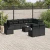 Image de vidaXL Salon de Jardin 11 pcs - Noir