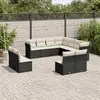 Image de vidaXL Salon de jardin - 11 pcs Résine tressée Noir