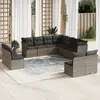 Image de Salon de jardin vidaXL résine tressée gris