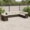 Image de vidaXL Salon de jardin 10 pcs - Marron
