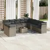 Image de vidaXL Salon de jardin 12 pcs - Gris Résine Tressée