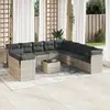 Image de VidaXL Salon de jardin 12 pcs - Gris clair
