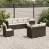 Image de vidaXL Salon de jardin 8 pcs - Marron