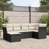 Image de vidaXL Salon de jardin 6 pcs - Noir