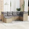 Image de vidaXL Salon de jardin 6 pcs avec coussins beige
