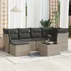 Image de vidaXL Salon de jardin 7 pcs - Gris
