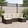 Image de vidaXL Salon de jardin 6 pcs - Marron