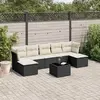 Image de Salon de jardin VidaXL - Noir - Résine tressée