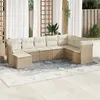 Image de vidaXL Salon de jardin avec coussins 8 pcs beige