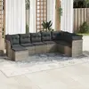 Image de vidaXL Salon de jardin 8 pcs - Gris