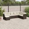 Image de vidaXL Salon de jardin 8 pcs - Marron