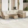 Image de VidaXL Salon de jardin 9 pcs - Beige