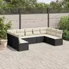 Image de Salon de jardin VIDAXL 9 pcs - Noir