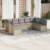 Image de vidaXL Salon de Jardin 9 pcs - Beige