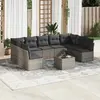 Image de vidaXL Salon de jardin 10 pcs - Gris