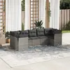 Image de vidaXL Salon de jardin 7 pcs - Gris Résine Tressée