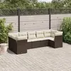 Image de VIDAXL Salon de jardin 7 pcs avec coussins marron