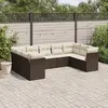 Image de vidaxl Salon de jardin 9 pcs - Marron
