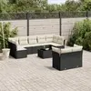 Image de vidaXL Salon de jardin 10 pcs - Noir résine tressée