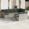Image de vidaXL Salon de jardin 10 pcs gris clair