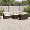 Image de VIDAXL Salon de jardin 10 pcs avec coussins - Marron