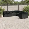 Image de VIDAXL Salon de jardin 10 pcs - Noir