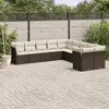Image de vidaXL Salon de jardin - 10 pcs Résine tressée Marron
