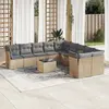 Image de VIDAXL Salon de jardin 11 pcs - Beige résine tressée