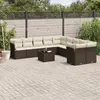 Image de Salon de jardin vidaXL 11 pièces - Marron