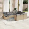 Image de vidaXL Salon de jardin 11 pcs beige